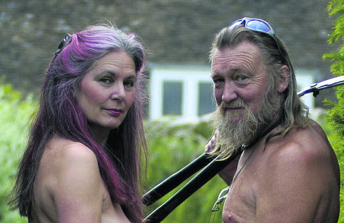 Barbara and Ian Pollard became known as ‘The Naked Gardeners’ 