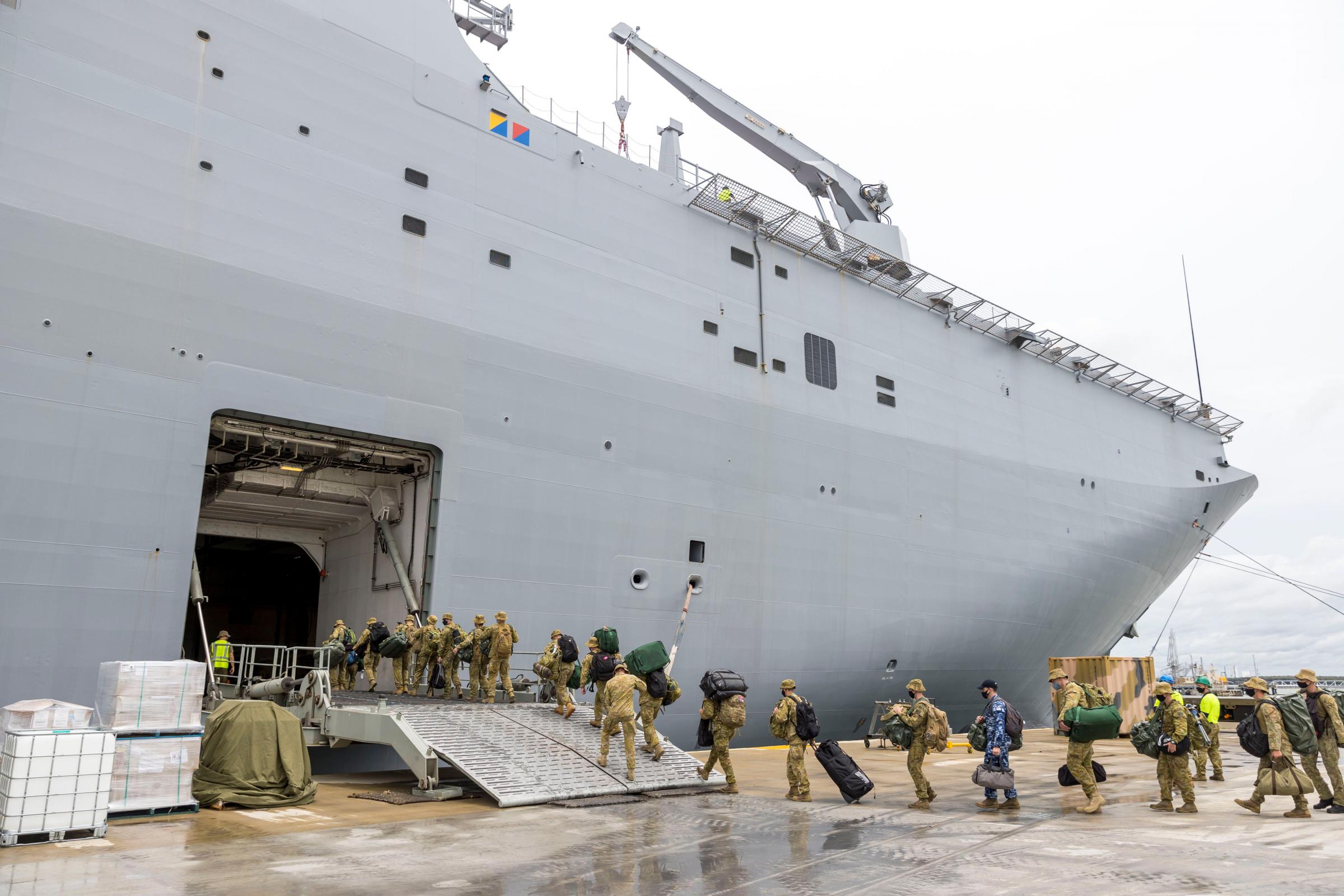 Australian navy ship with Covid-infected crew offloads aid to Tonga - Vimarsana News