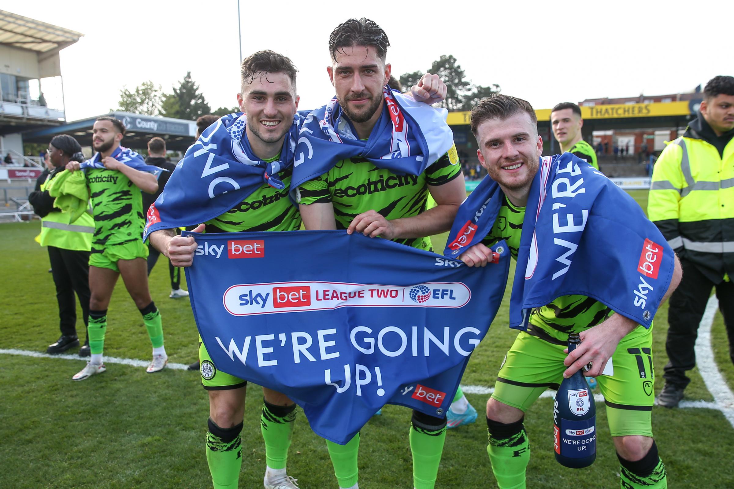 Forest Green Rovers Jordan Moore-Taylor(15), Forest Green Rovers Daniel Sweeney(4) and Forest Green Rovers Nicky Cadden(11) during the EFL Sky Bet League 2 match between Bristol Rovers and Forest Green Rovers at the Memorial Stadium, Bristol, England on