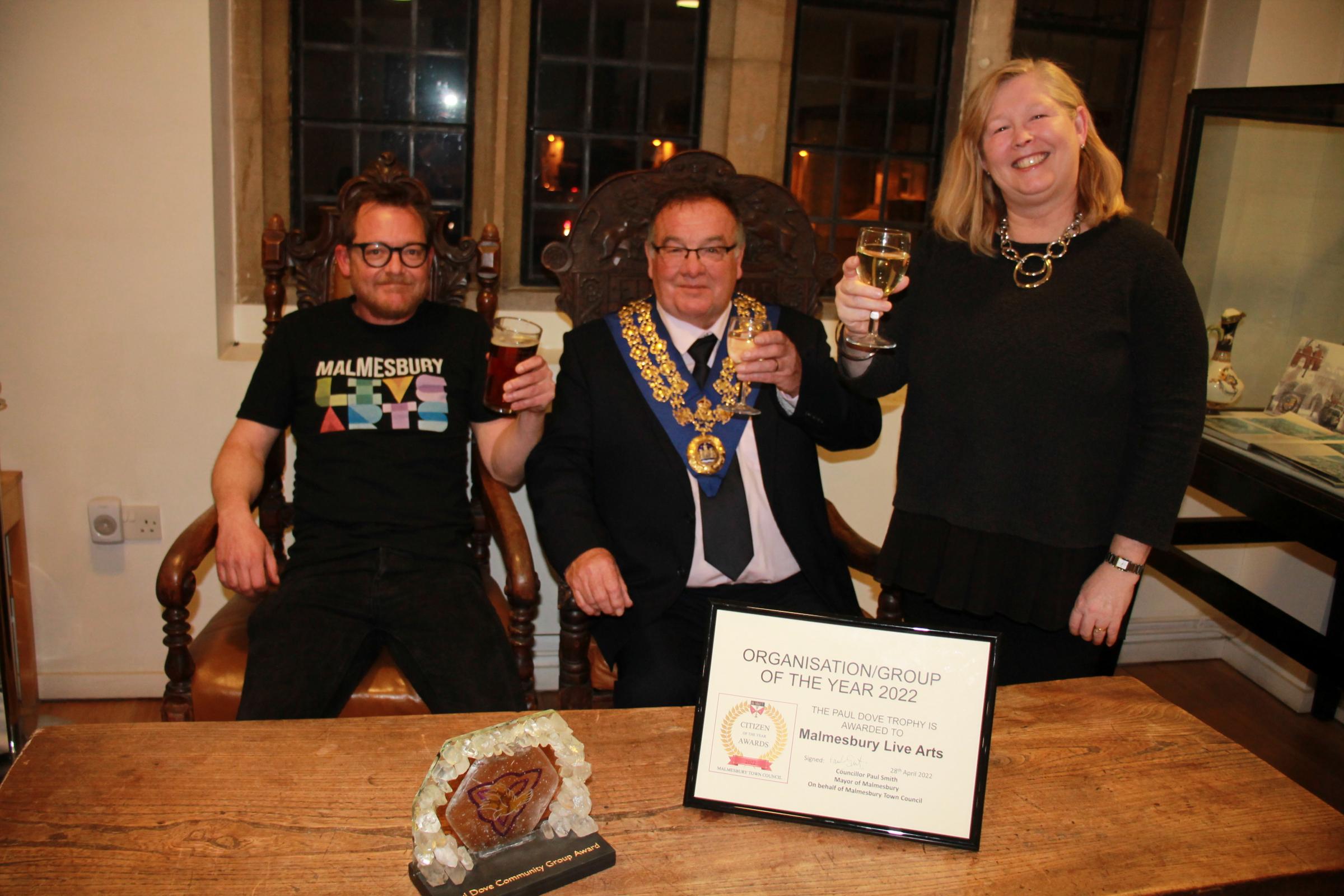 Malmesbury Live Arts were named Organisation of the year 