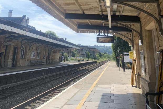 Stroud railway station deserted as strikes begin
