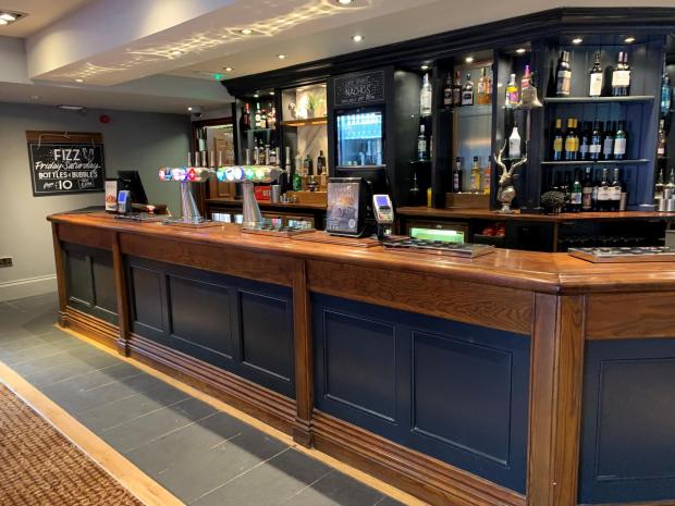Wilts and Gloucestershire Standard: The bar in the Blunsdon Arms