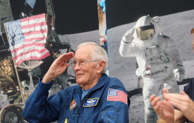 Wilts and Gloucestershire Standard: Col. Charles M. Duke Jr has walked on the moon. Image: RIAT