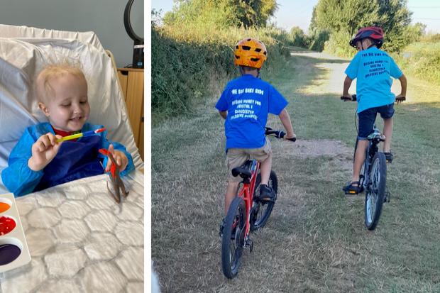 Two brothers cycling for young cousin who has leukaemia