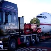 A Boeing 747 on its journey from Cotswold Airport