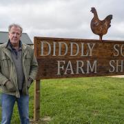 Jeremy Clarkson outside the Diddly Squat Farm shop