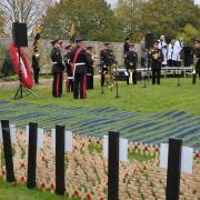 An opening service for the field of remembrance in Lydiard Park's walled garden. Picture: DAVE COX