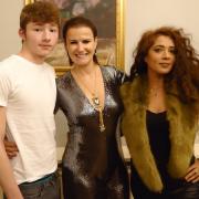 Christopher George with Elma Aveiro and fashion designer Lucilia Fernandes