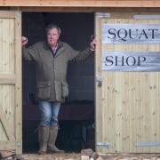 Jeremy Clarkson outside his Diddly Squat farm shop