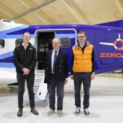 Sir Geoffrey Clifton Brown with Sergey Kiselev (left) and Dominic Weeks at ZeroAvia