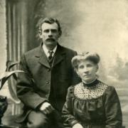 George William Gleed is pictured with his wife