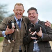 Adam Henson, TV presenter and farmer with David Prescott, chief executive of Royal Three Counties Show