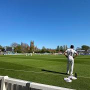 Gloucestershire's Tom Price scored a century with the bat before taking a hat-trick with the ball at New Road