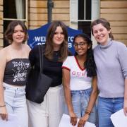 Students at Rendcomb College celebrate GCSE results