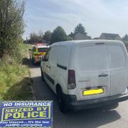 Peugeot Partner van seized by officers in Royal Wootton Bassett yesterday