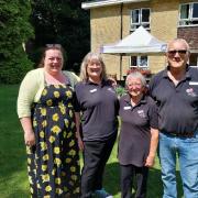 Paternoster House manager Hannah with volunteers Carol, Daphne and Chris