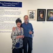 Penny and Mike at the preview event of their Two Creative Lives: Then and Now exhibition