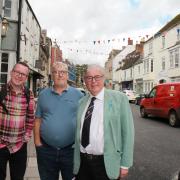 Graham Soult, Phil Exton and Gavin Grant in Malmesbury High Street