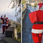 'Santa Claus' bringing an 'early Christmas present' to Lechlade by announcing the Halfpenny Bridge has reopened