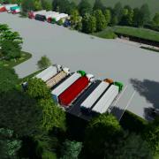 Proposed designs for the lorry truck stop on land off Gloucester Road in Stratton