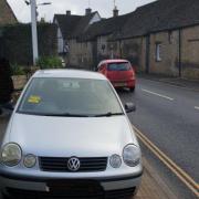 A Volkswagen driver whose car was obstructing a pavement in Fairford this morning was handed a fixed penalty notice