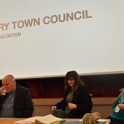 Cllr  Steve Scott (Scotty),Tetbury Town Council CEO Tara Niblett  and Tetbury Mayor Cllr Liz Farnham