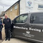 Malmesbury League of Friends' chairman David Hide (left) and Malmesbury Boxing Club's head coach Mike Rees with the new minibus