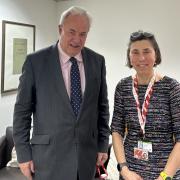 North Wiltshire MP James Gray with Baroness Diana Barran MBE
