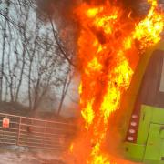 Dramatic images of the coach fire on the A417 - photos by Jo Welch and David Reach from RCH100 (www.rch100.co.uk)