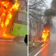 Dramatic images of the coach fire on the A417 - photos by Jo Welch and David Reach from RCH100 (www.rch100.co.uk)