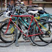Bike stands. Library image