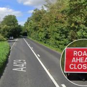 An emergency road closure is in place just outside of Cirencester after a vehicle careered off the carriageway
