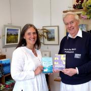 Sian James from Cotswolds Radio with author Michael Bartlett