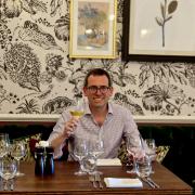 Aidan Stevens in the renovated restaurant at Stratton House Hotel and Spa