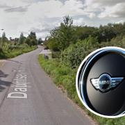A witness appeal has been launched after a motorcycle rider damaged a Mini Clubman near Malmesbury