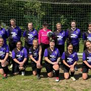 Back left to right: Emma Sharpe, Rose Anjos, Carly Eyre, Rhianon Stidever, Rachel Driscoll, Rosalyn McSweeney Davies, Helen Thomas. Front left to right: Laura Deacon, Shelina Gofur, Stacey Drew, Natalie Neale, Joo Follows and Karen Marshall