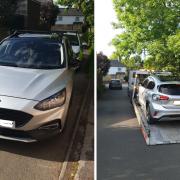 Ford Focus seized by police in Mickleton