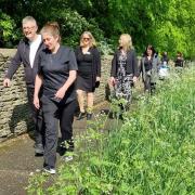 Team at Stratton Court take their residents on a walk around the town’s Stratton area to raise awareness of the importance of good mental health