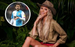 Olivia Attwood. Inset is her fiancé Bradley Dack