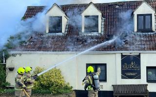 Fire crews attended a blaze in Sherston on on Tuesday, April 9