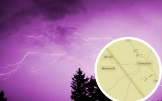 Yellow weather warning for Cirencester tonight for thunderstorm